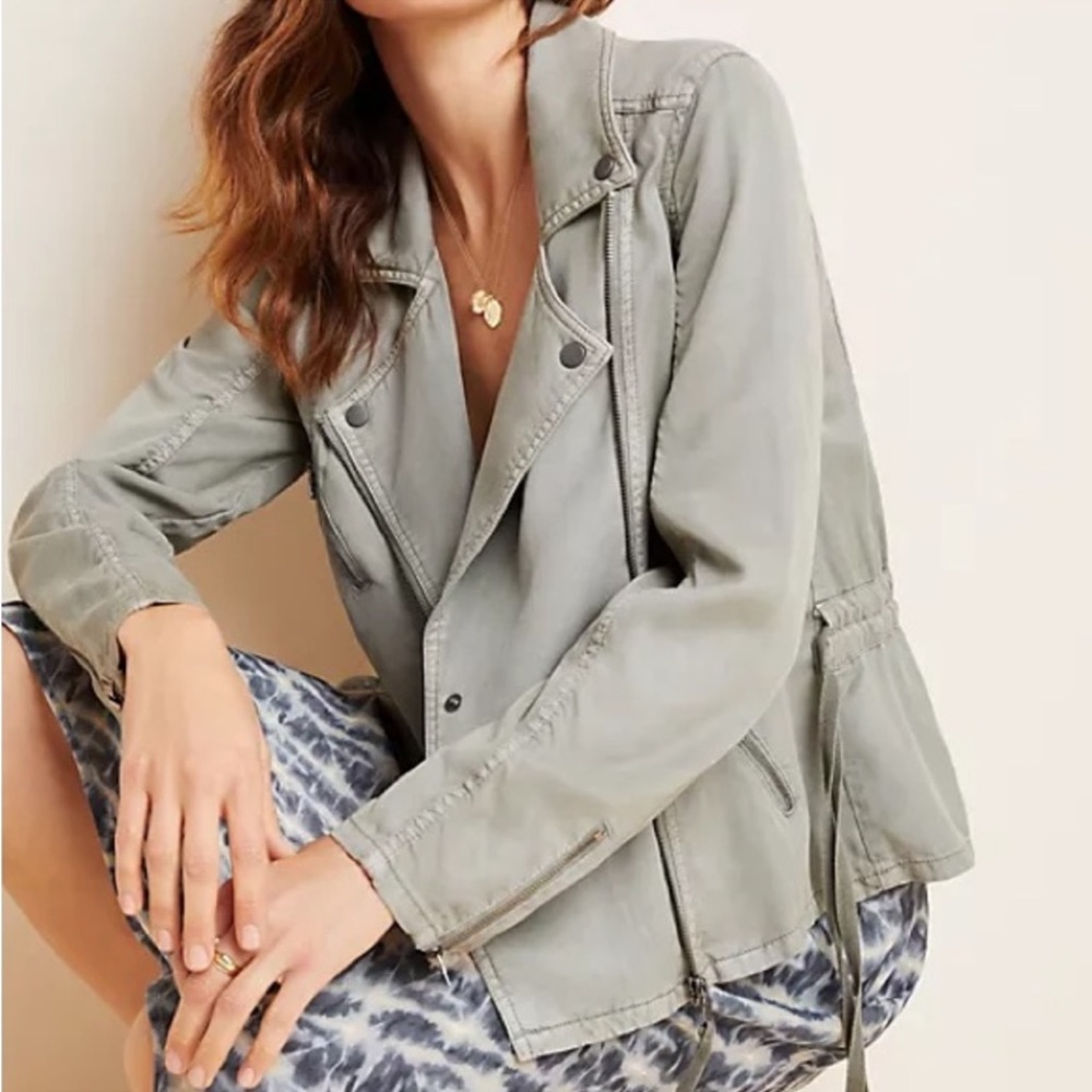Anthropologie Marrakech Utility Jacket in olive green EUC